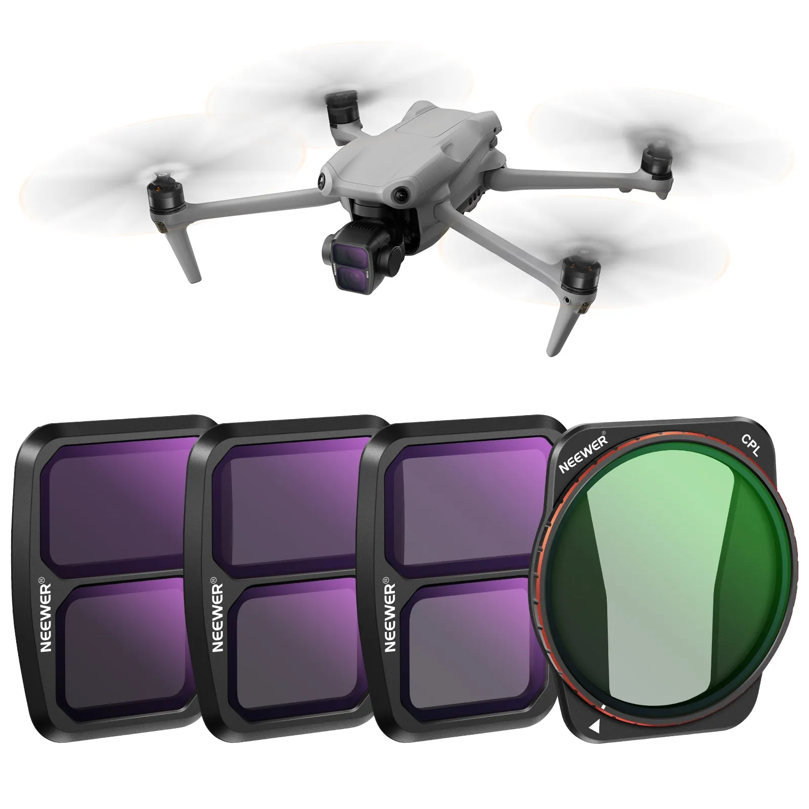 NEEWER 4 Pack ND & CPL Filter Set compatible with DJI Air 3