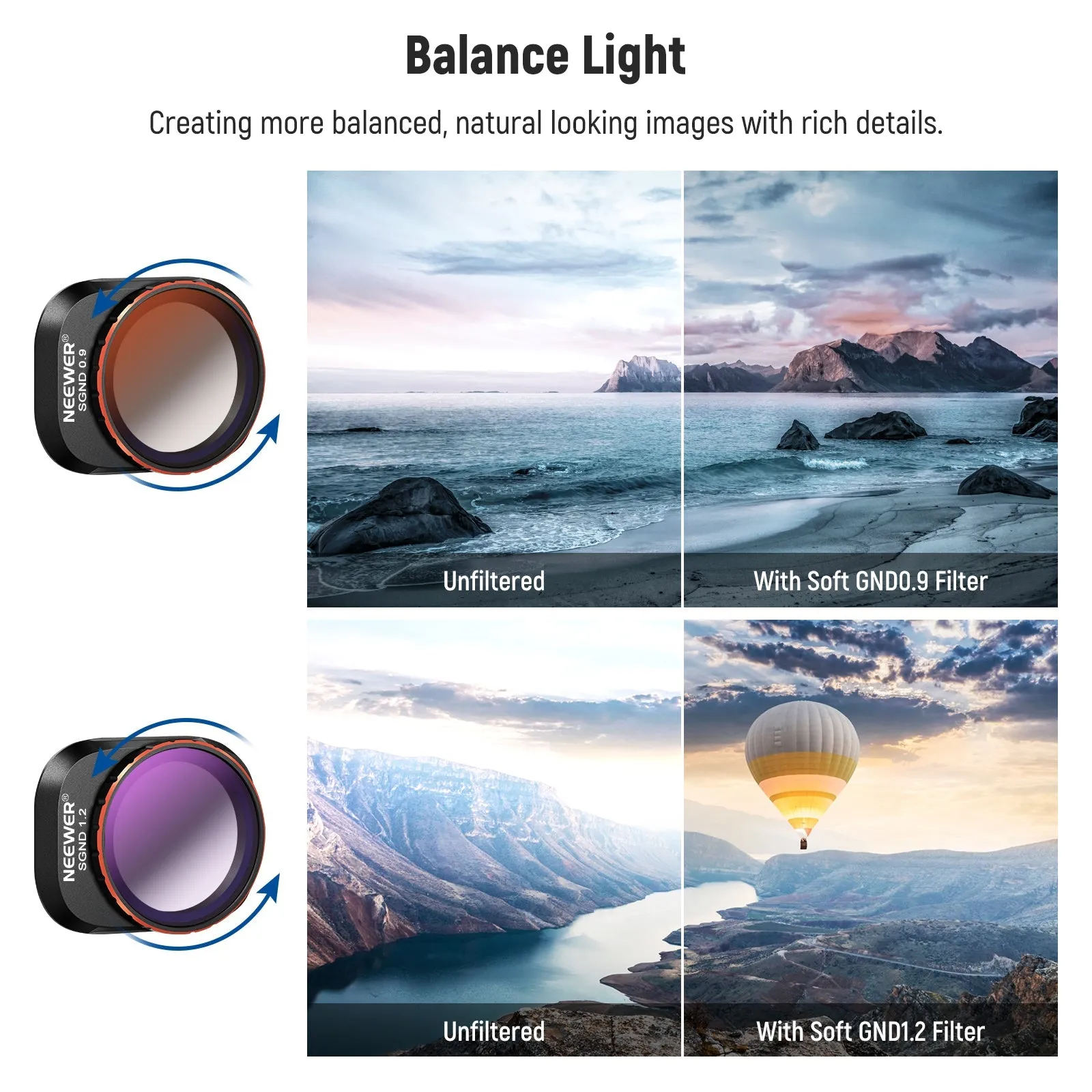 NEEWER 4 Pack ND and Effect Filter Set For DJI Mini 4 Pro