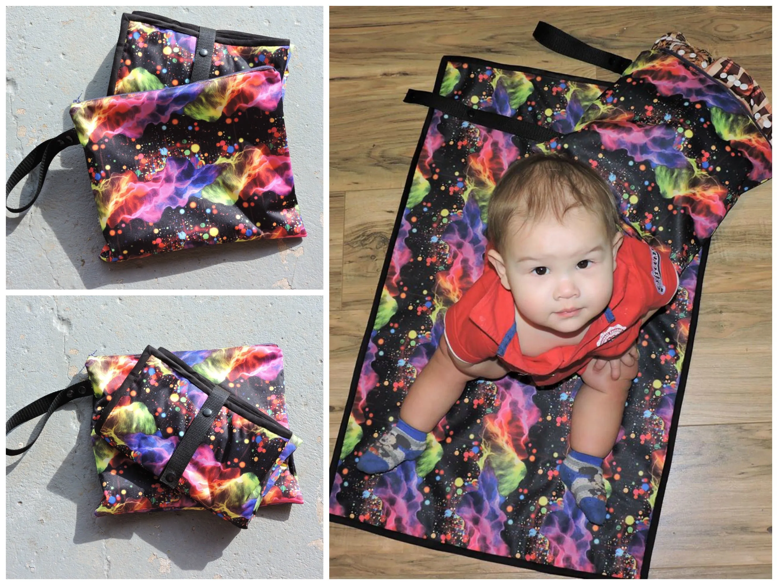 On The Go Baby Changing Mat & Wet Bags Pattern