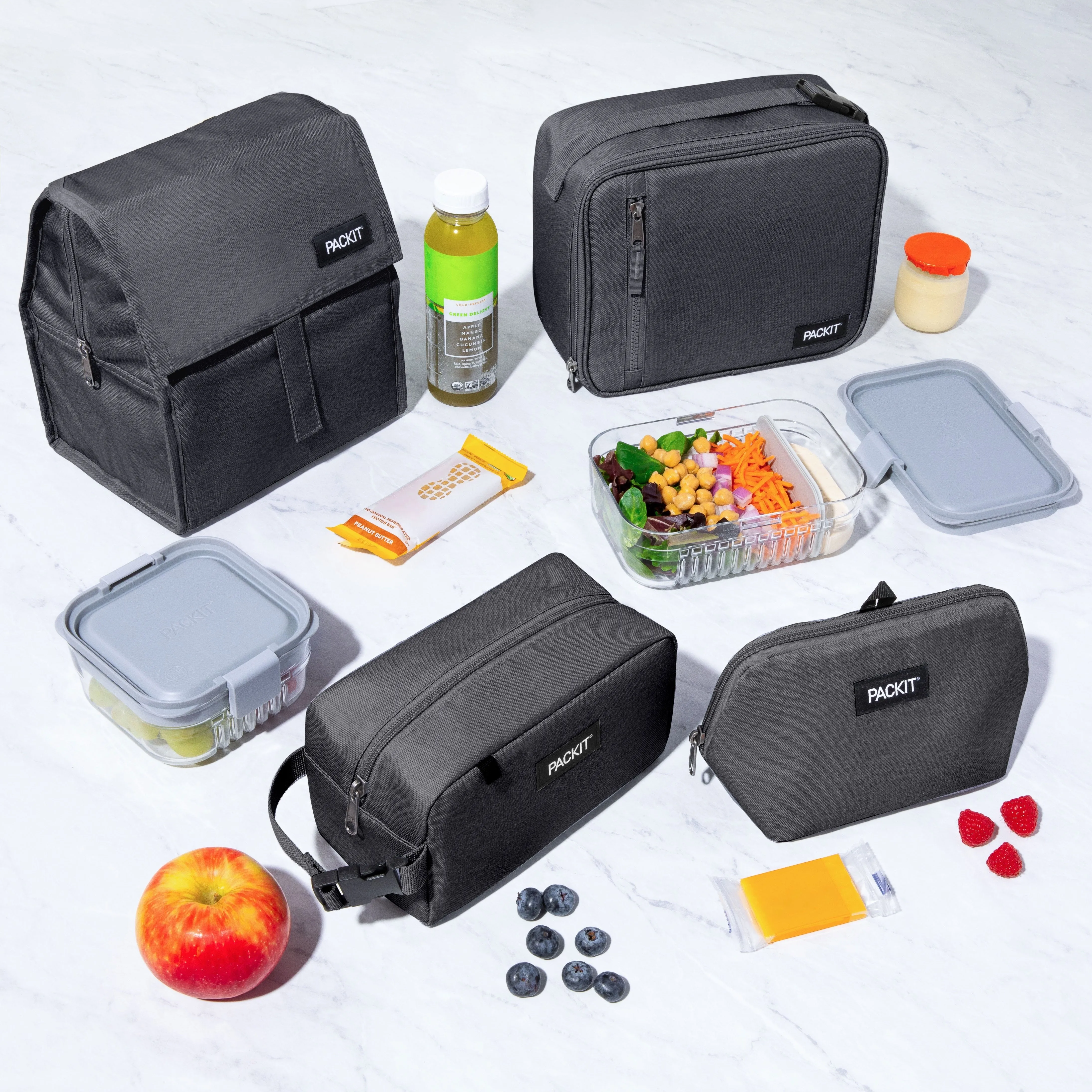 PackIt Freezable Classic Lunch Box Bag - City Charcoal