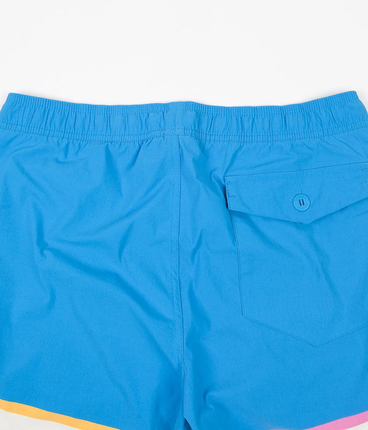 Patagonia Stretch Wavefarer 16" Volley Shorts - Bottom Leg Stripe: Joya Blue