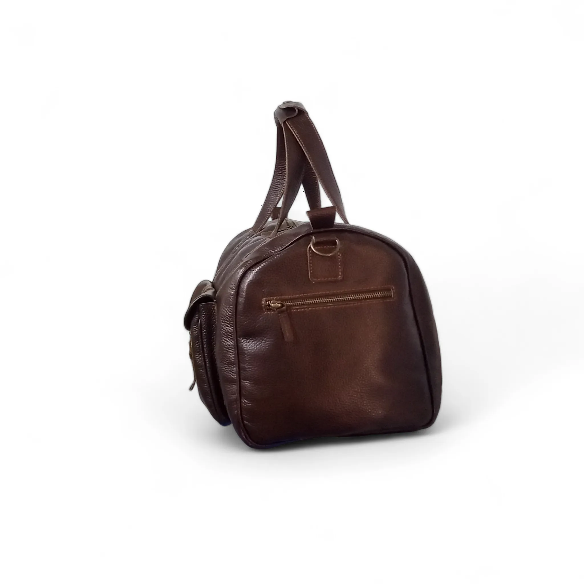 Pebble Grain Leather Weekender Bag