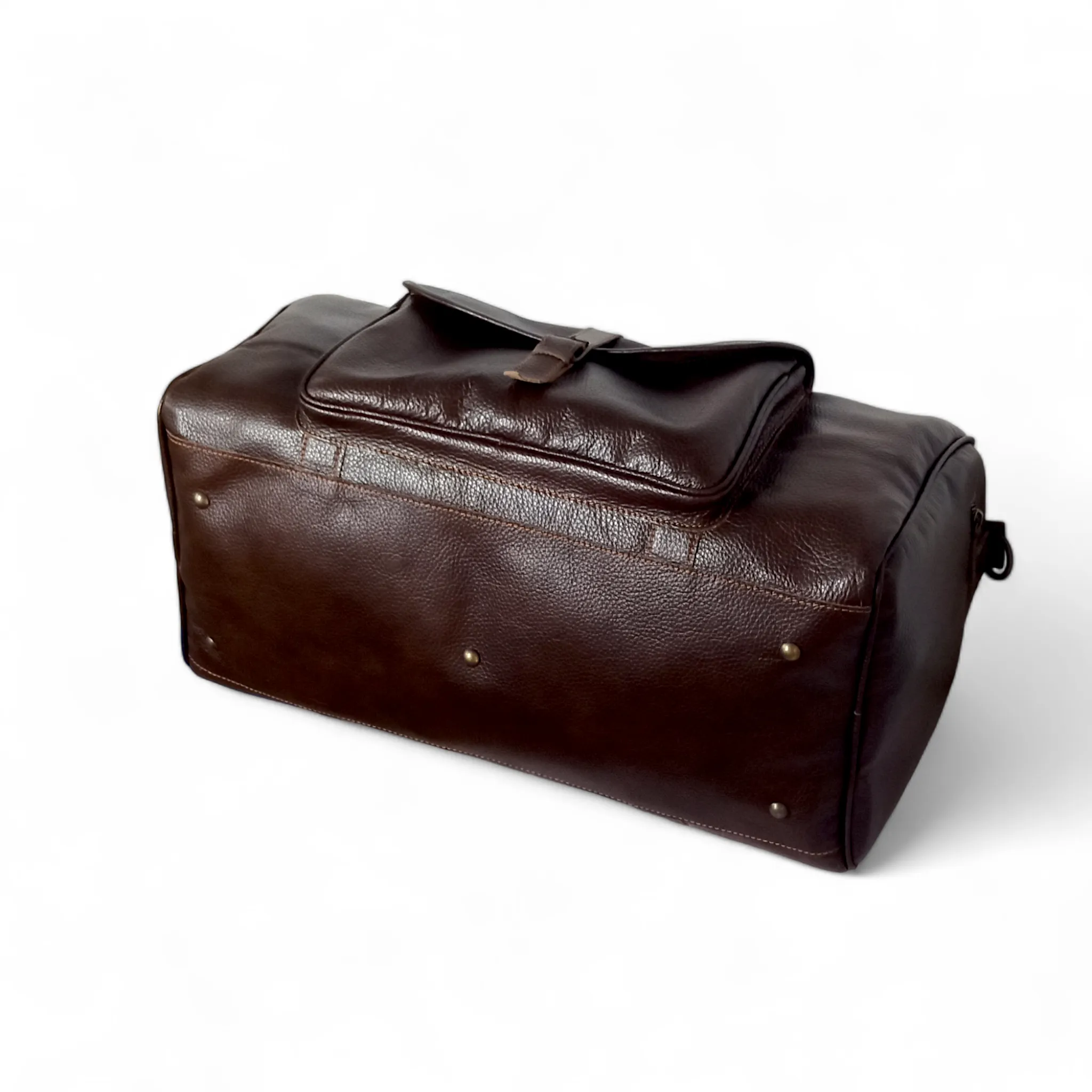 Pebble Grain Leather Weekender Bag