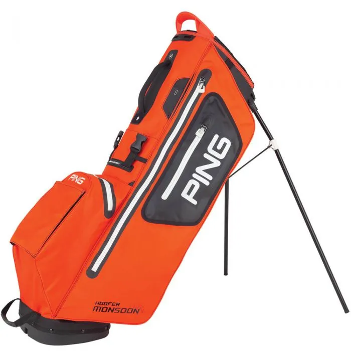 Ping Hoofer Monsoon Waterproof Stand Bag - Orange/Black