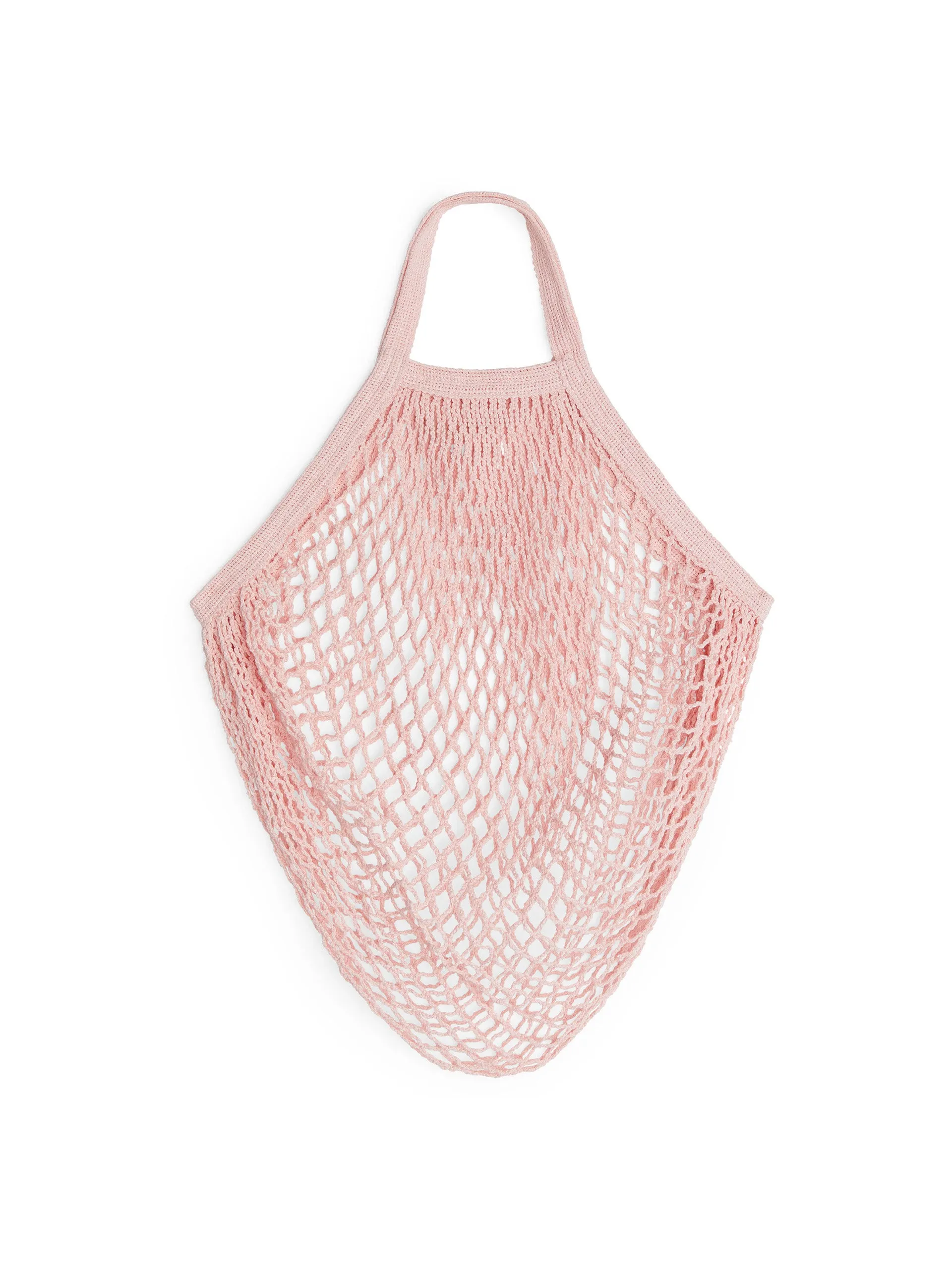 Pink organic cotton string bag