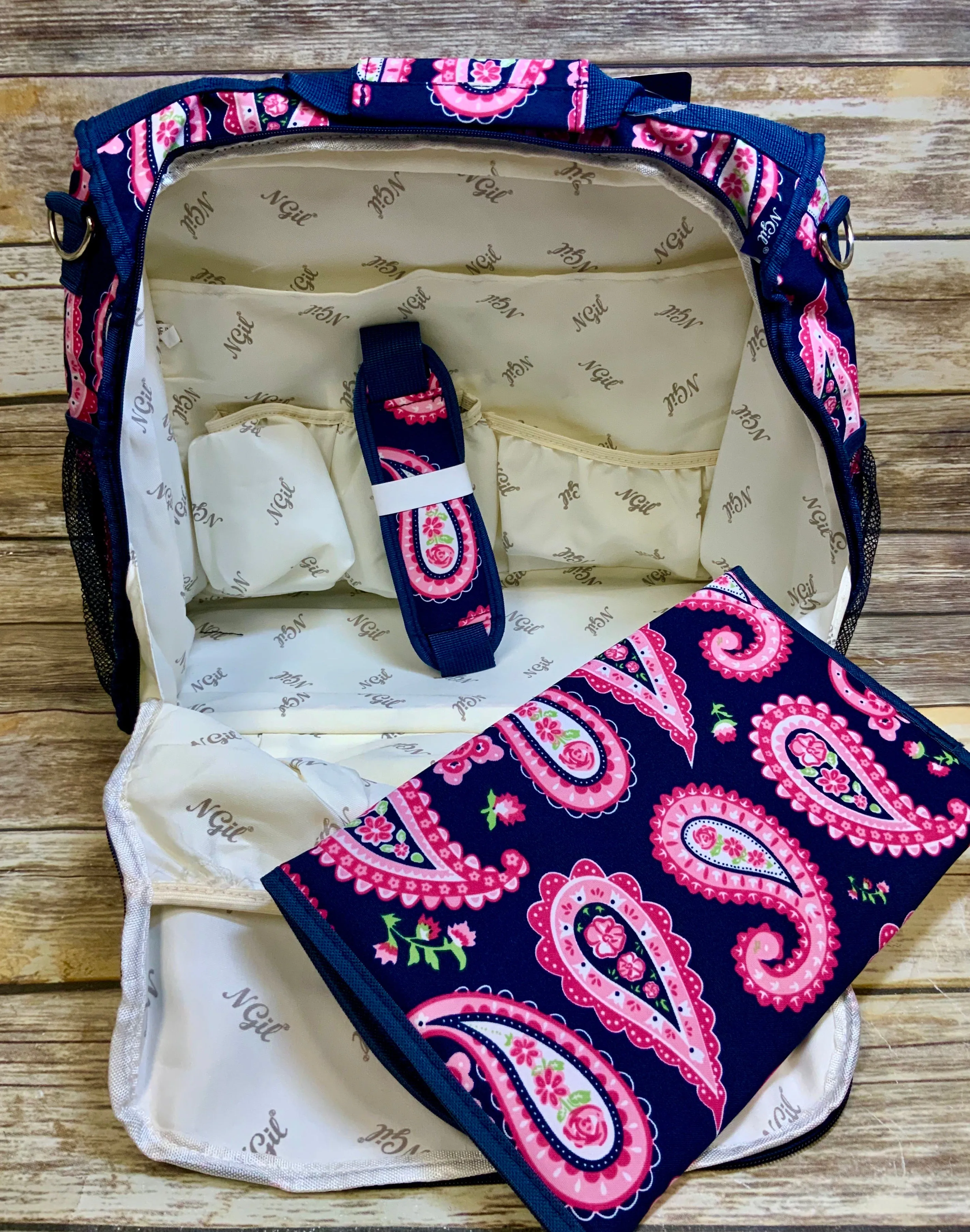 Pink Paisley Diaper Bag