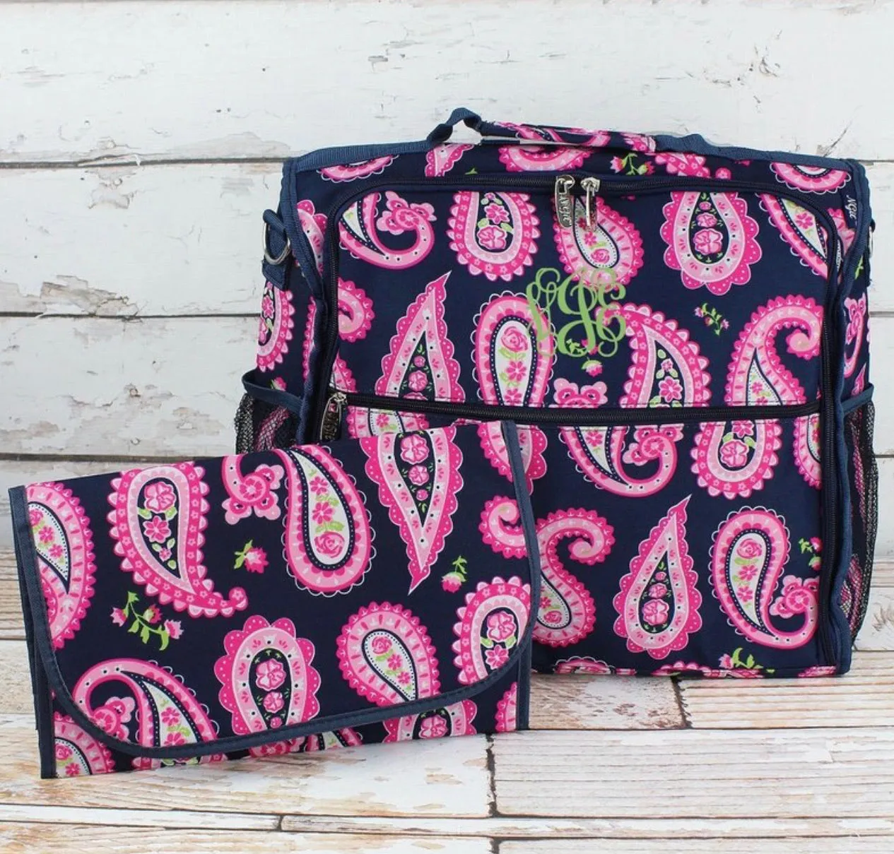 Pink Paisley Diaper Bag