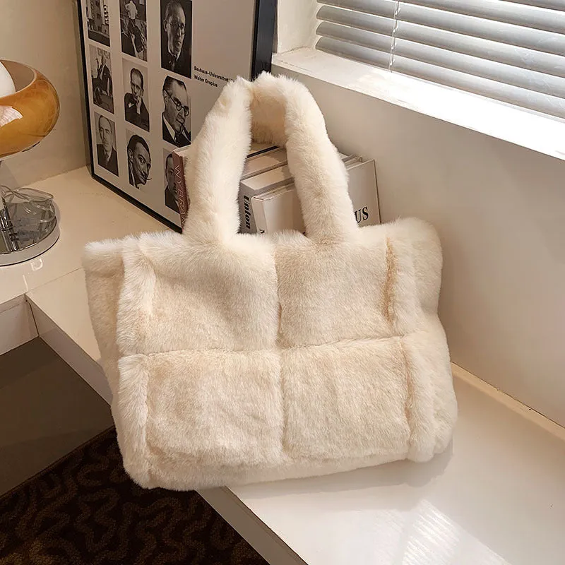 Plush Shoulder Bag Premium Tote Bag