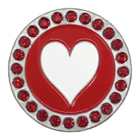 Poker Heart Golf Ball Marker Only