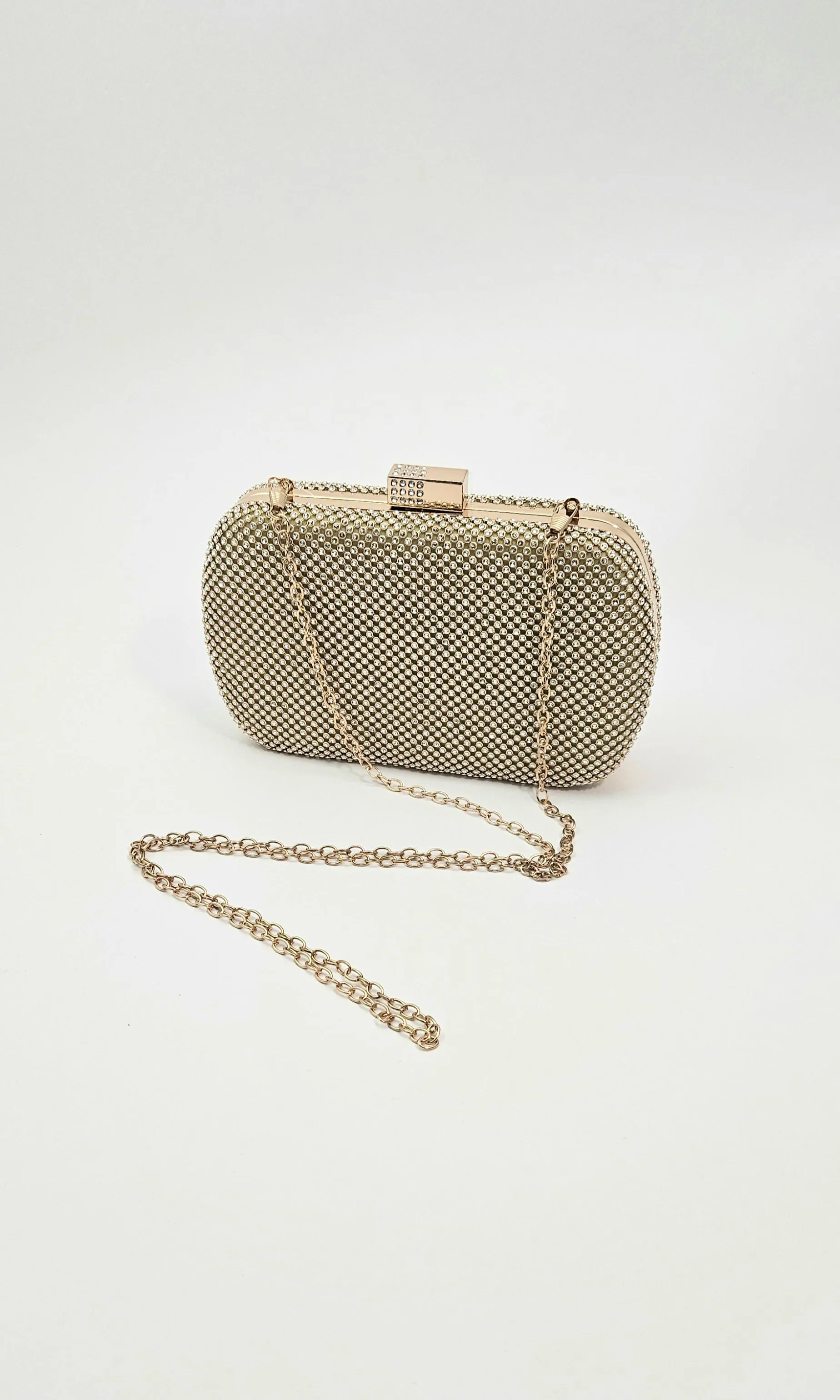 POLLY DIAMANTE CLUTCH (GOLD)