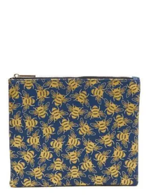 Printed Bee Clutch Bag