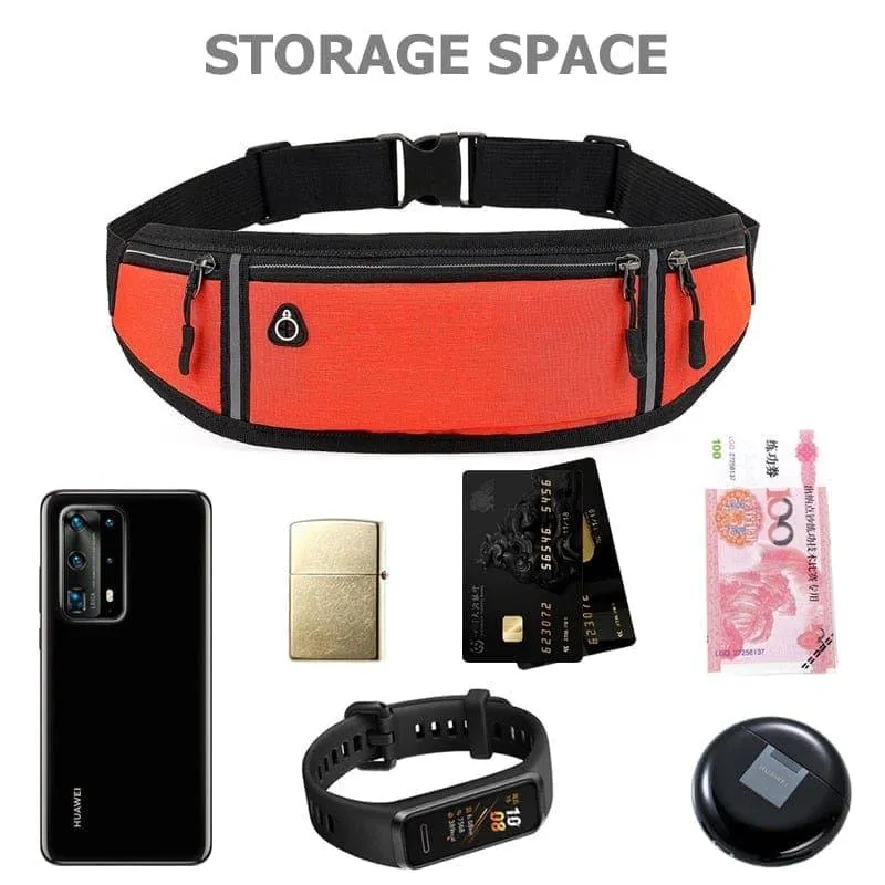 Professional Running Waist Bag Sports, Bumbag Mobile Phone Case Men Women Hidden Pouch Gym SportsBags Running Belt Waist Pack