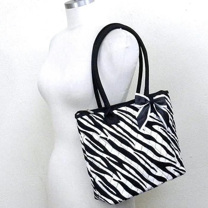 QZ301 Quilted Zebra Small Tote