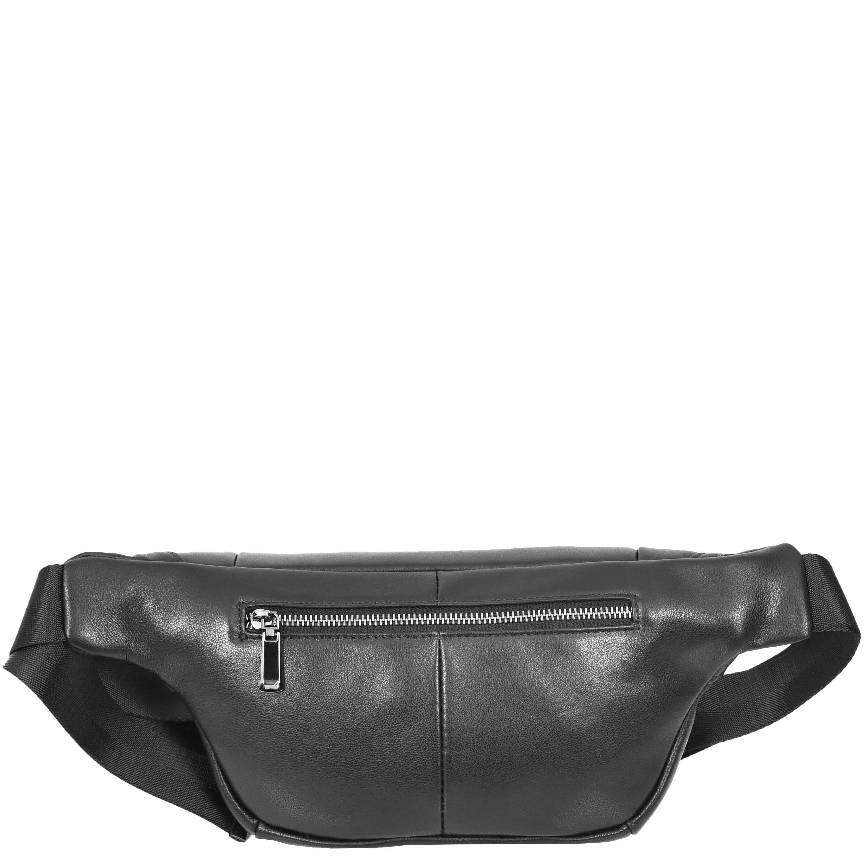 Real Leather Bum Bag Brighton Black