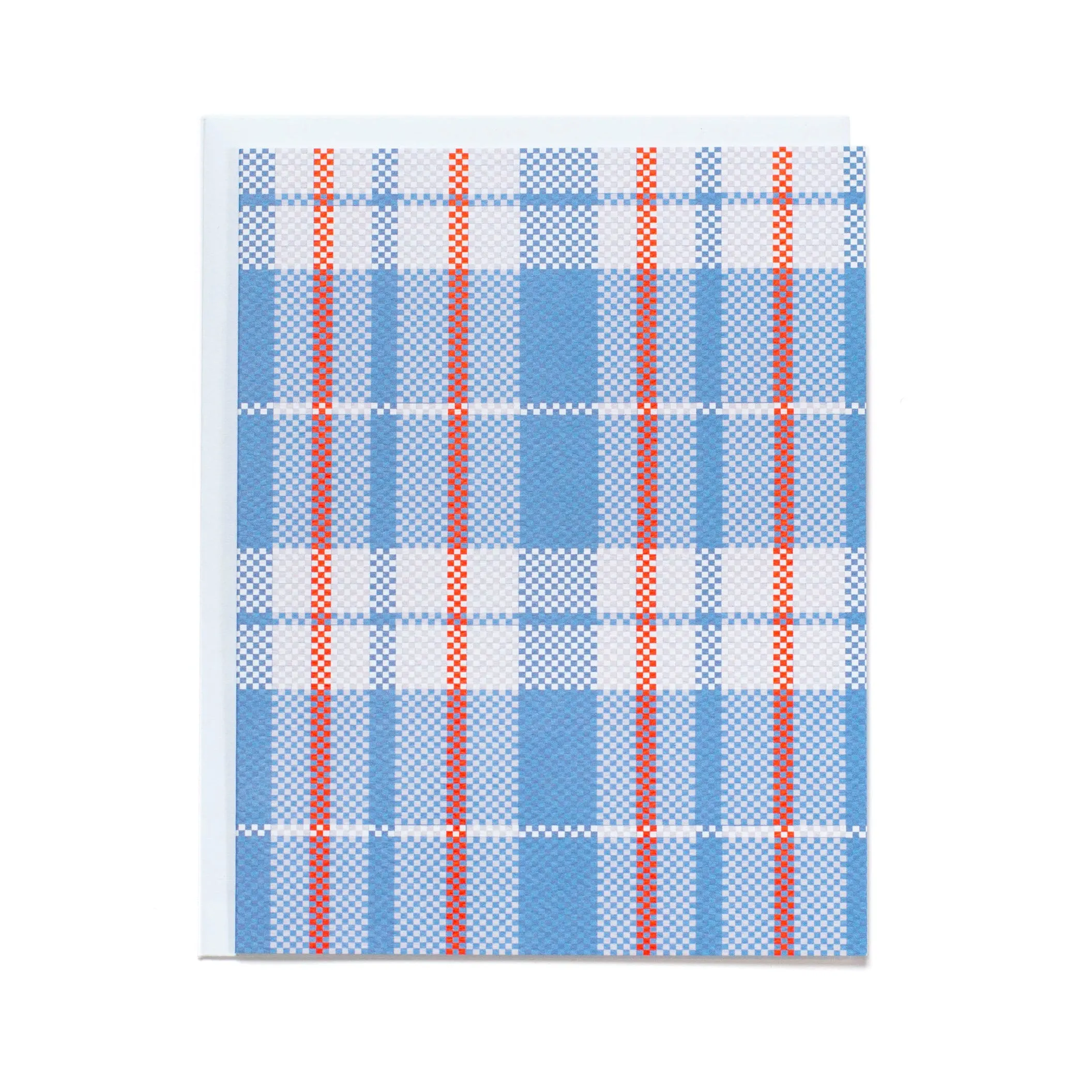 Red and Blue Plaid Shopping Bag