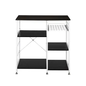 RONSHIN 4-layer Microwave Oven Rack Floor-standing 90*40*84cm Black