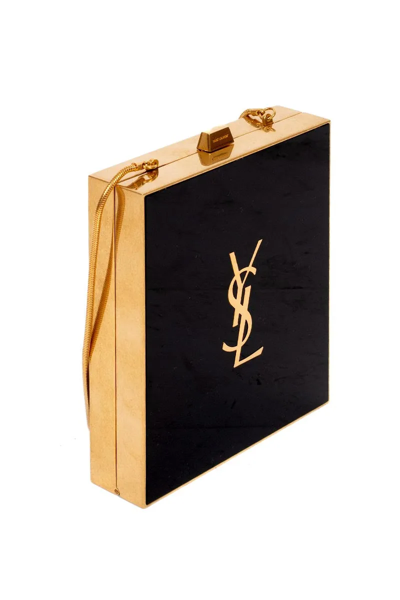 Saint Laurent Tuxedo Box Clutch Black