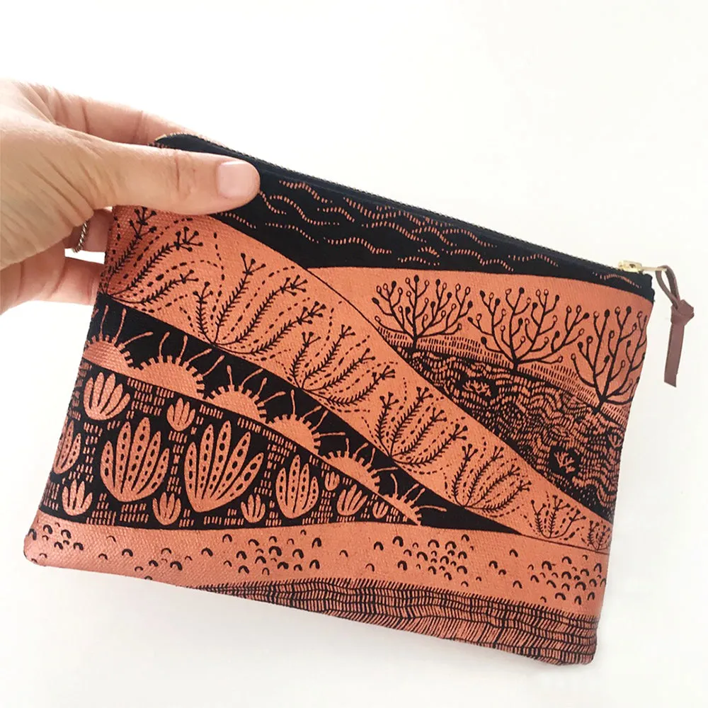 Sand Dunes Copper Flat Pouch