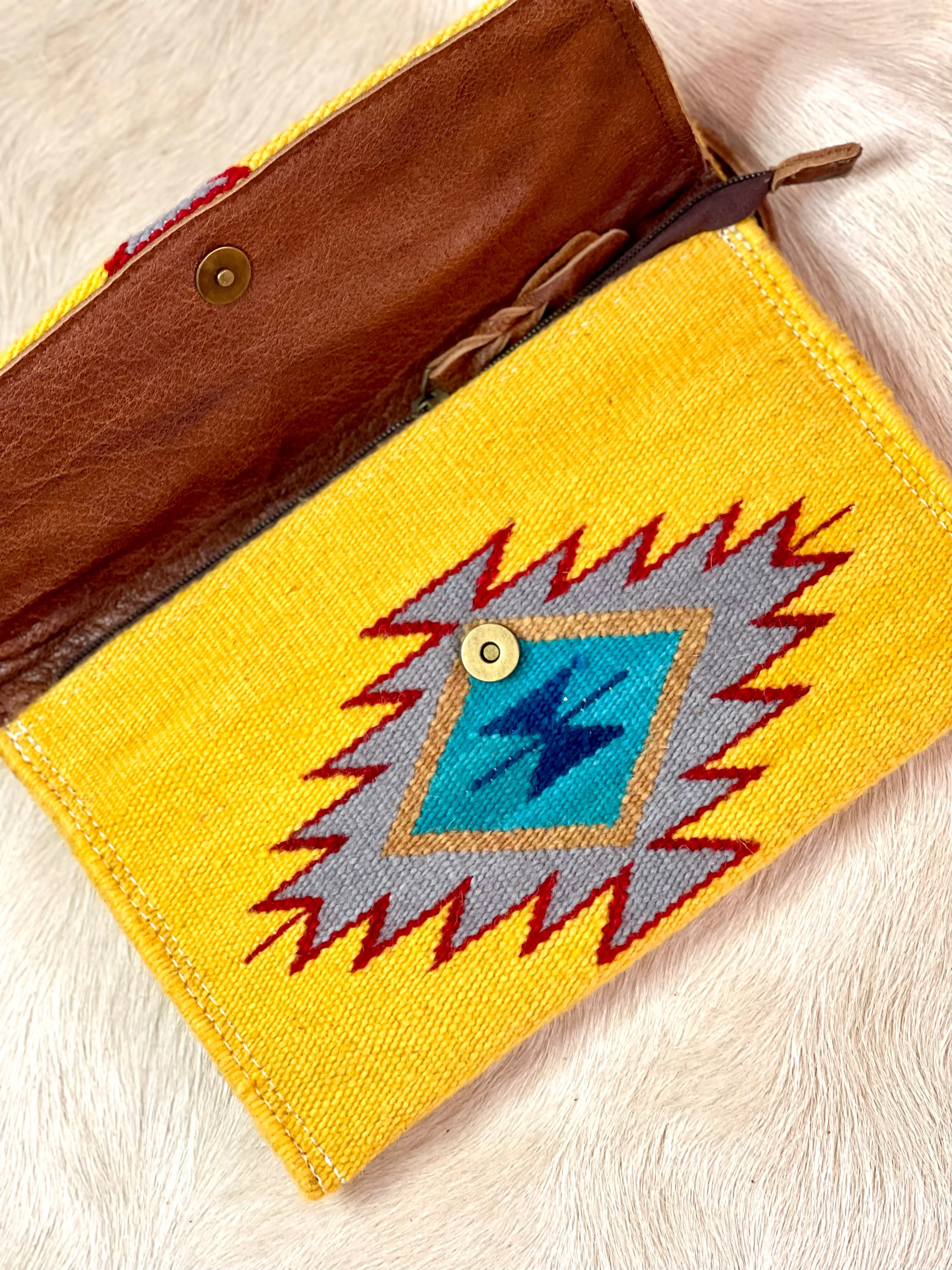 Santa Fe Wool Clutch/Crossbody