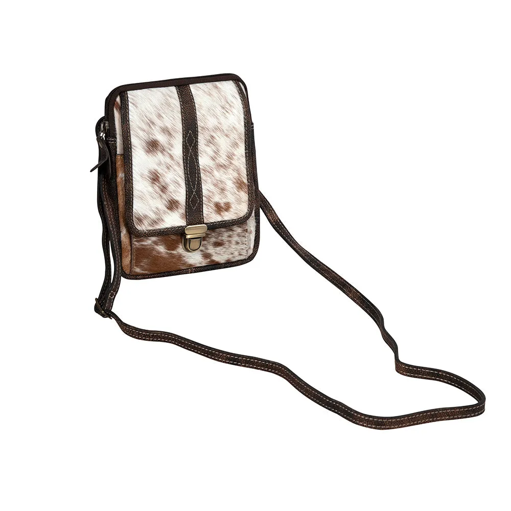 Santa Mesa Mini Leather & Hairon Bag in Light Hair-on Hide