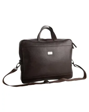 Scotch Grain Leather Brown Briefcase