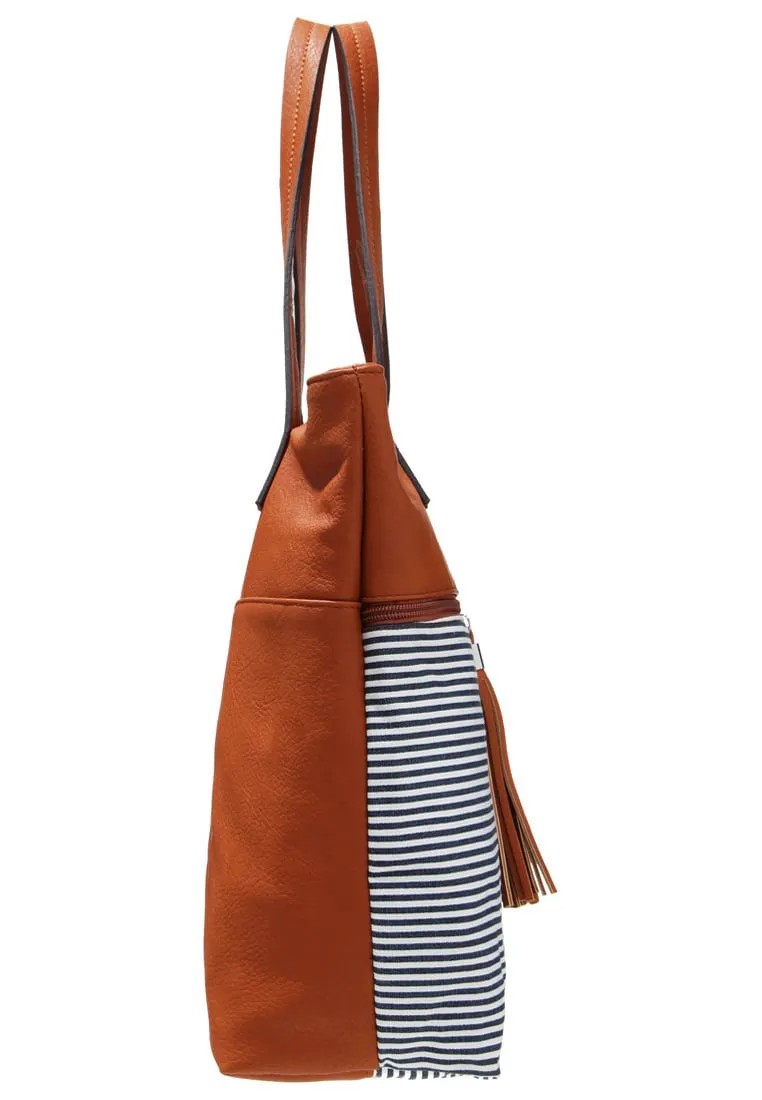 Shopping Bag  cognac blue