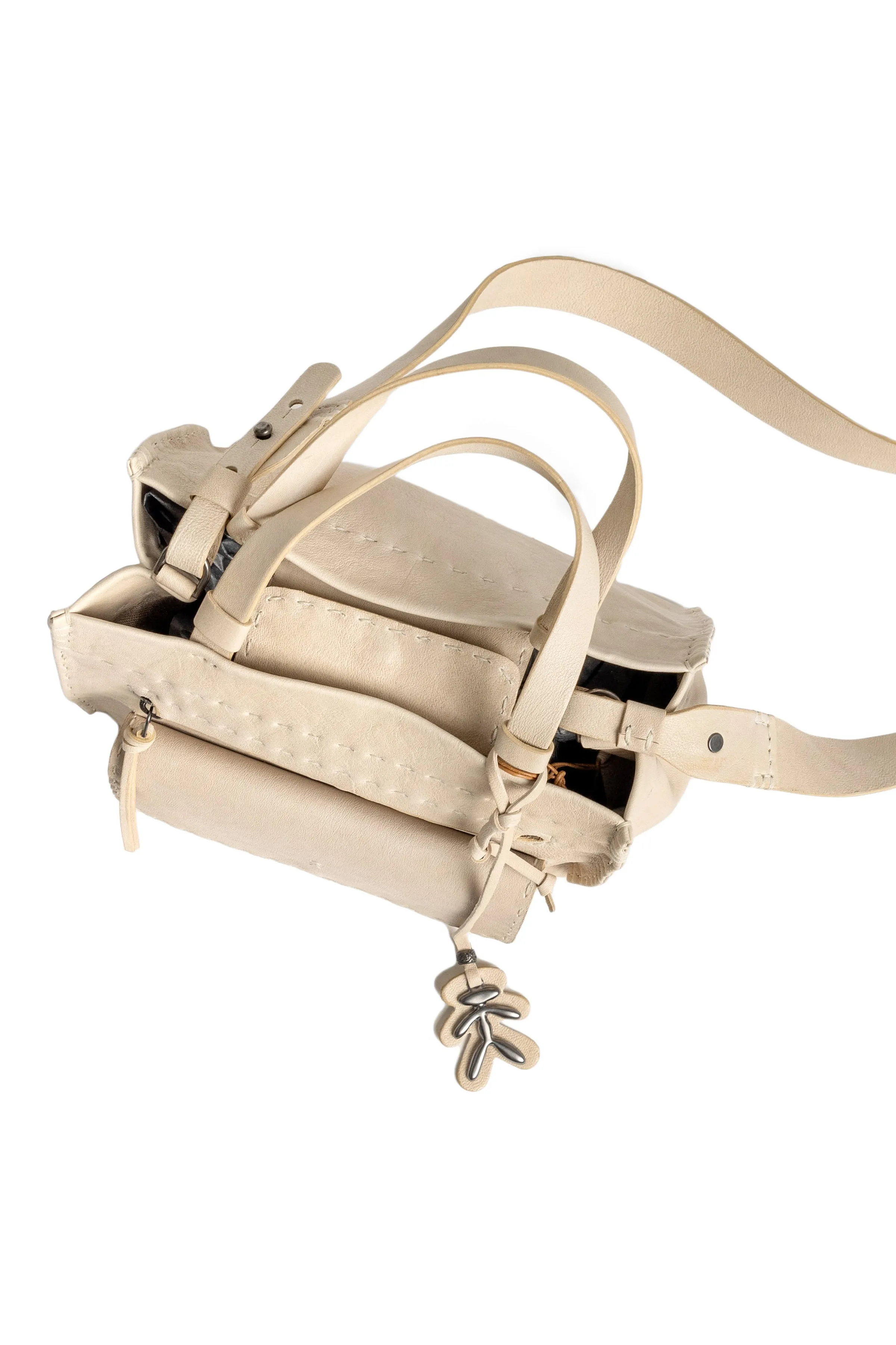 Shopping Pocket Leather Bag in Old Iron Beige