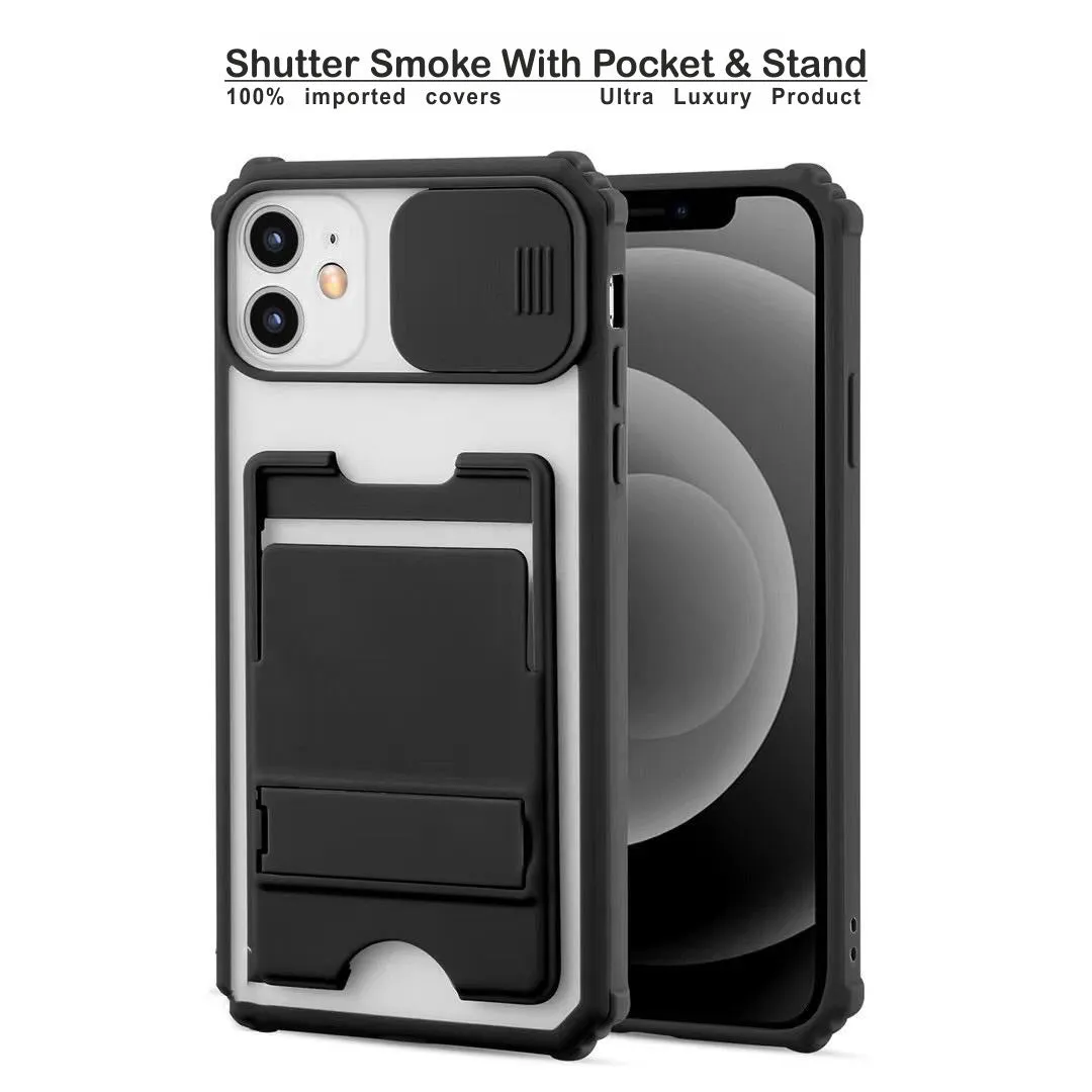 Shutter Smoke With Stand Hard Case For Vivo