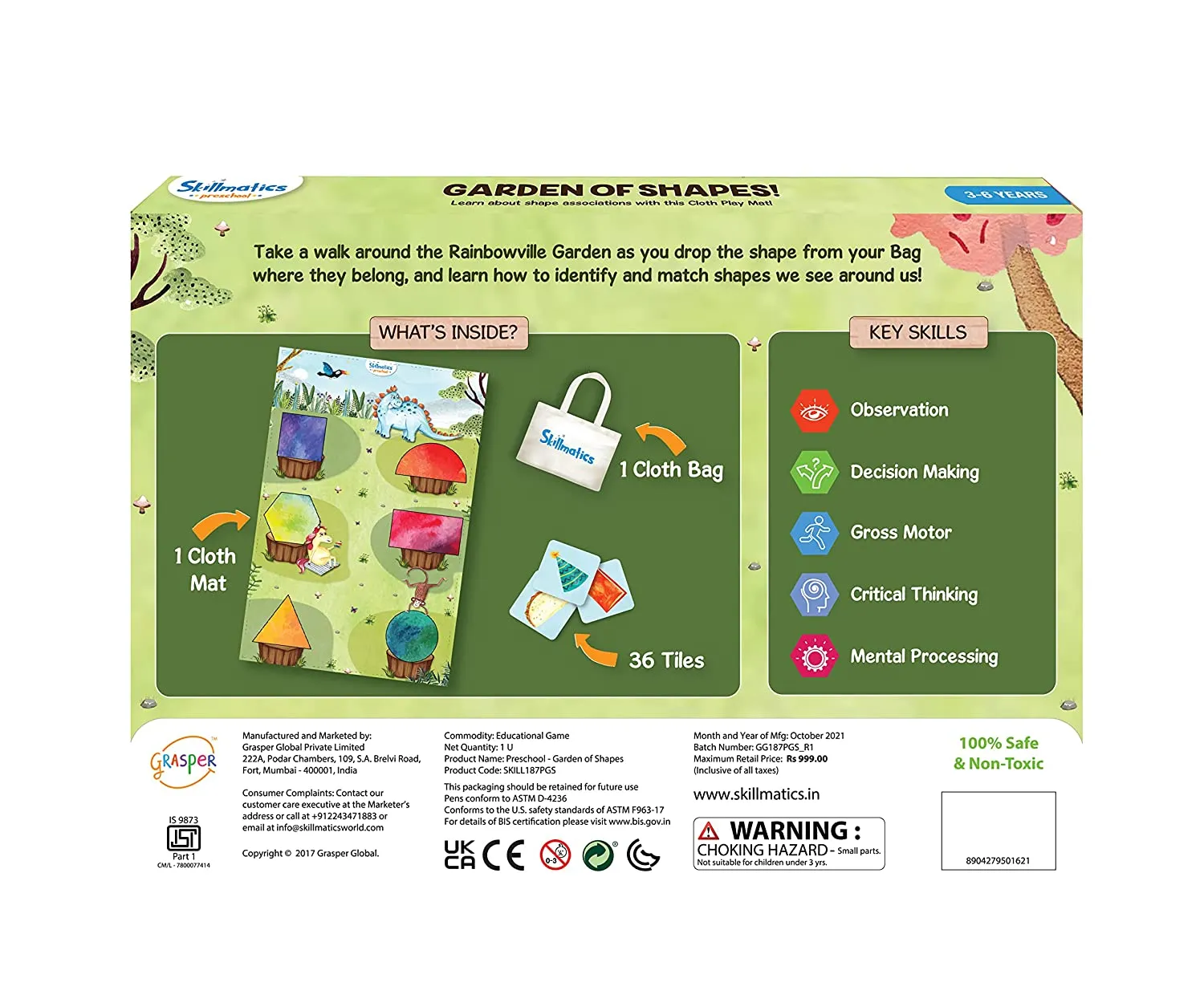 Skillmatics Preschool : Garden of Shapes - Educational Game for Kids Ages 3-6 Years