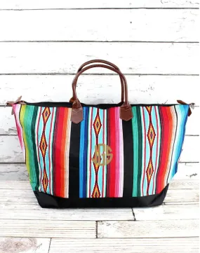 Southwest Serape Large Weekender Bag with Shoulder Strap