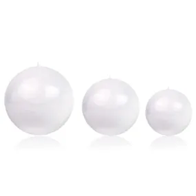 Sphere Ball White Candle