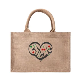 Sticker Reusable Jute Burlap Tote Bags