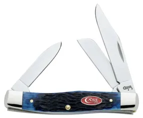 Stockman Md. Navy Blue Bone Pocket Knife