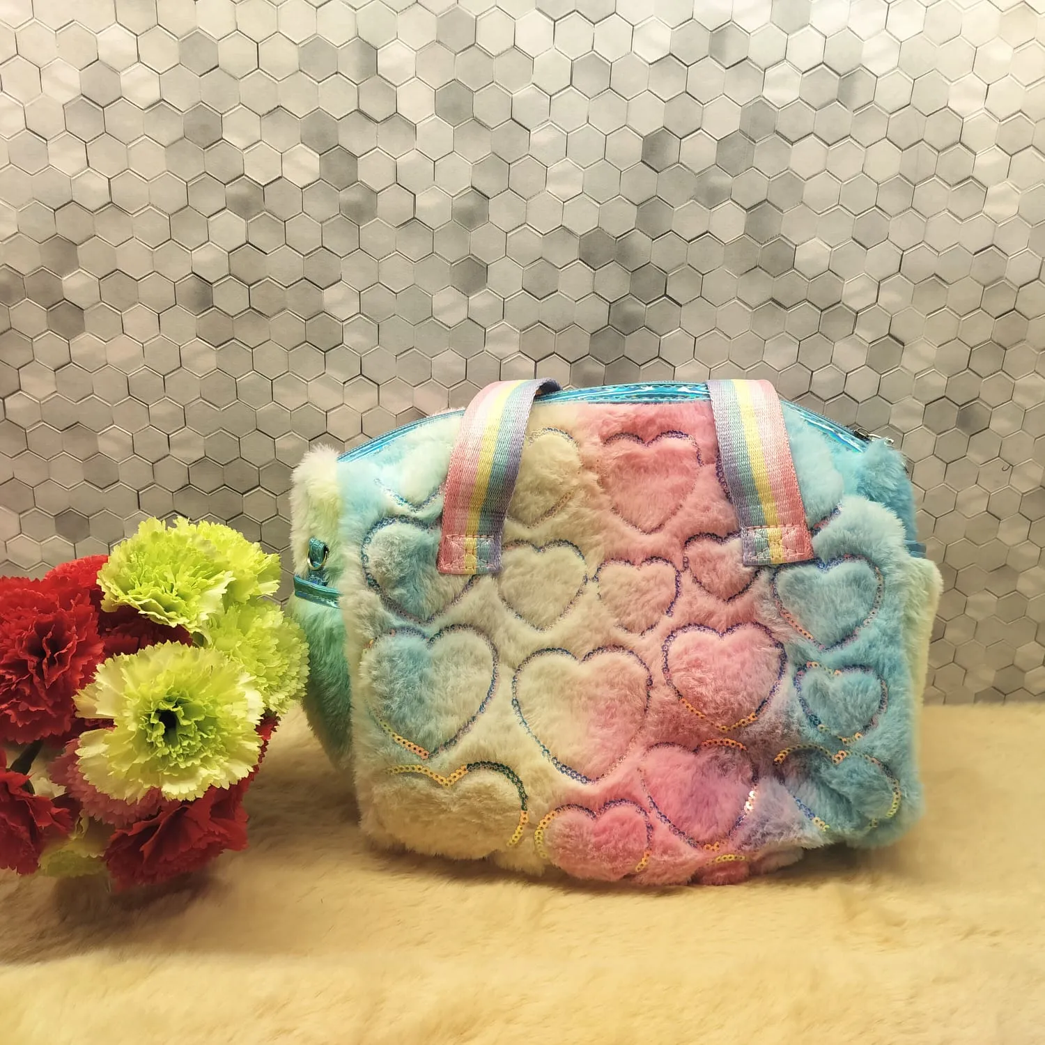 Stylish And  Adorable Plush Handbag