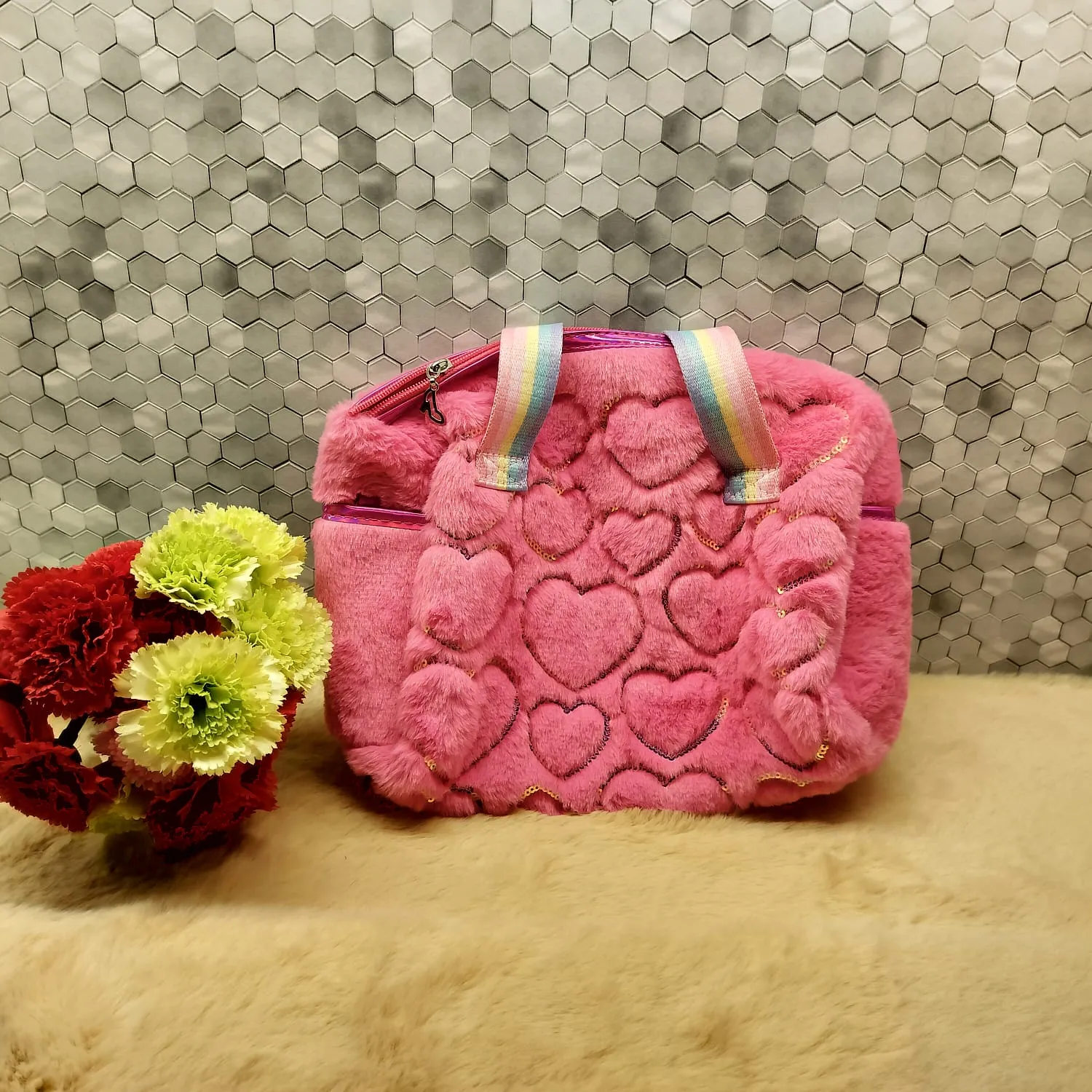 Stylish And  Adorable Plush Handbag