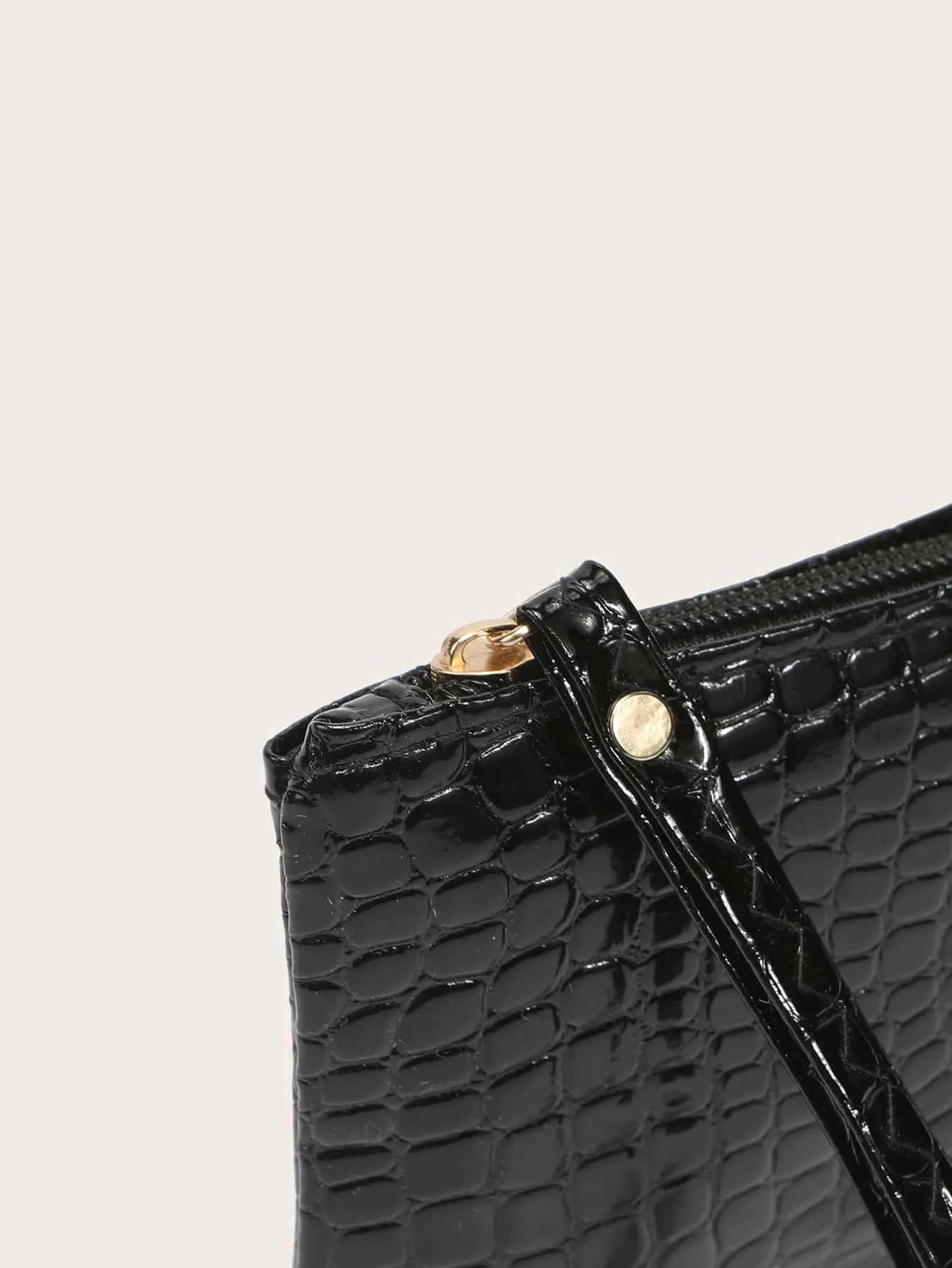 Textured Clutch Bag With Wristlet