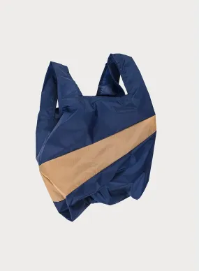 The New Shopping Bag Navy & Camel Medium