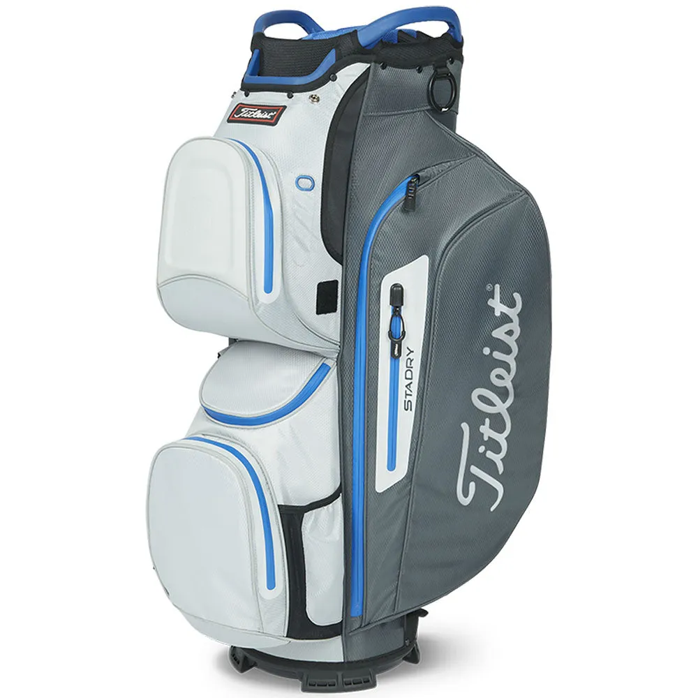 Titleist Cart 15 StaDry Waterproof Cart Bag - Charcoal/Grey/Royal