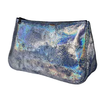 TRACEY TANNER | Iridescent Distress Hologram Sky Fatty Pouch