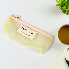 Transparent Pencil Zip Pouch Bag Zipper  (1 Pc)