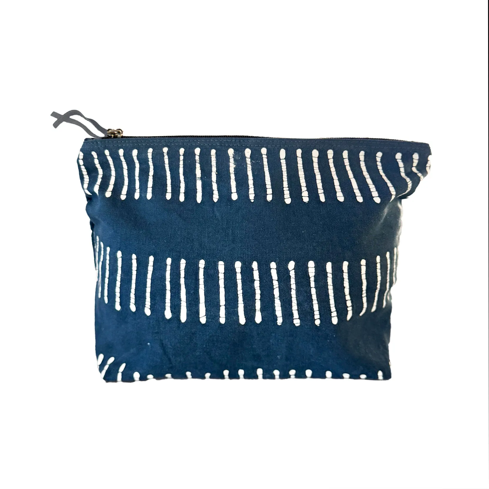 Tribal Cloth Indigo Collection Lines Wash Bag