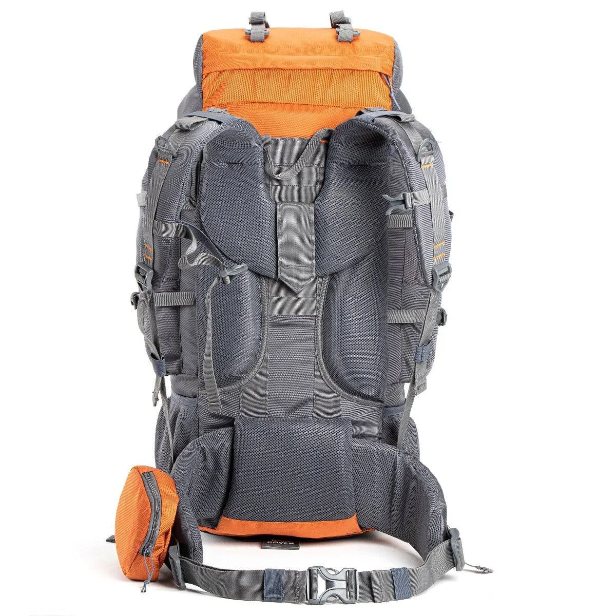 Walker Trekking and Backpacking Rucksack - 65 Litre - Grey & Orange