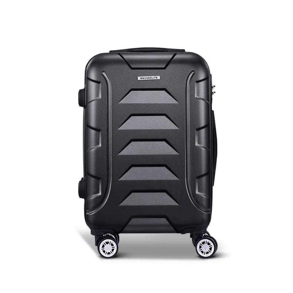 WanderWave 20" Luggage Travel Suitcase Set Trolley Hard Case Strap Lightweight