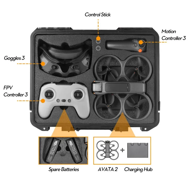 Waterproof Hard Carrying Case For DJI Avata 2