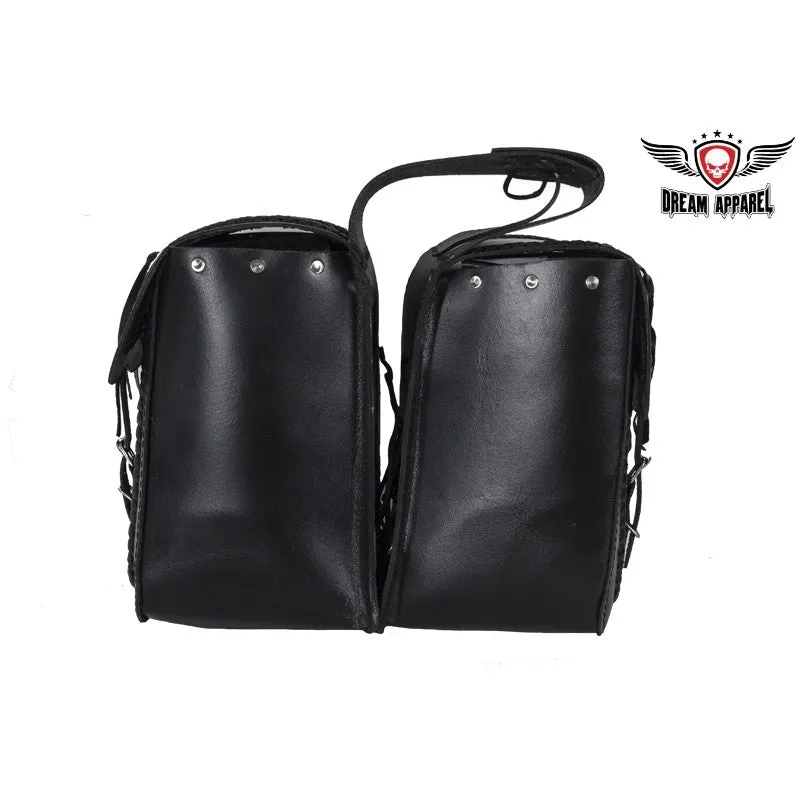 Waterproof Leather Motorcycle Saddlebag