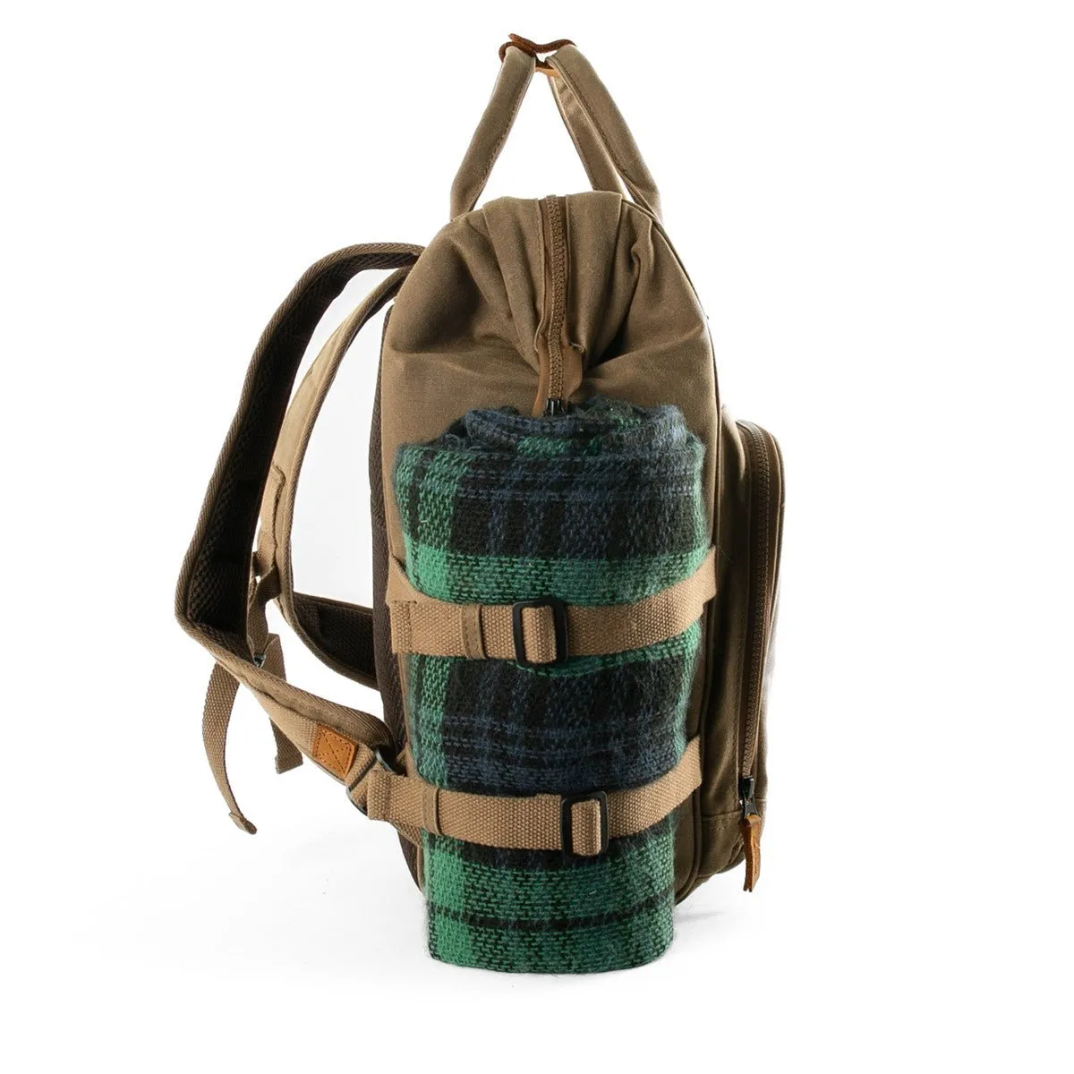 Waxed Canvas Picnic Backpack Cooler