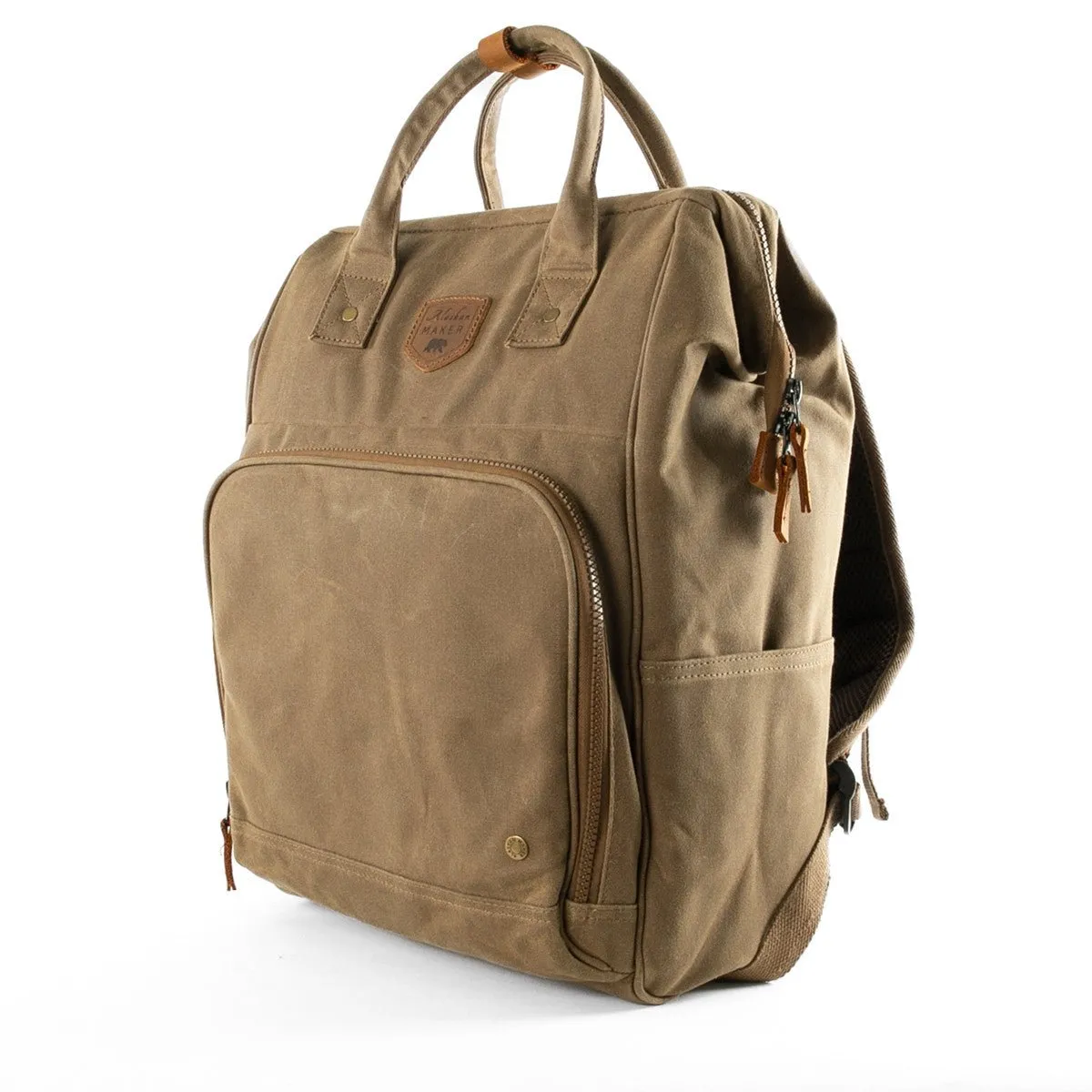 Waxed Canvas Picnic Backpack Cooler