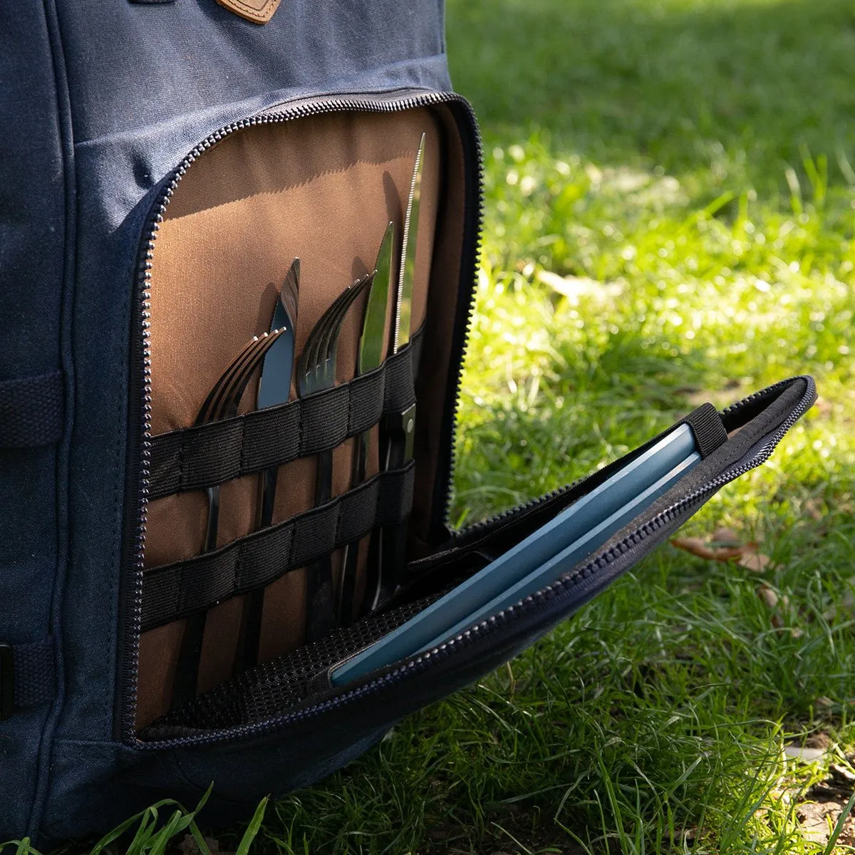 Waxed Canvas Picnic Backpack Cooler