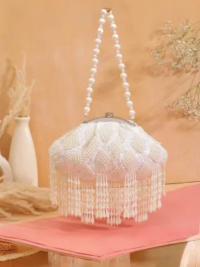 White Pearl Batua Bag