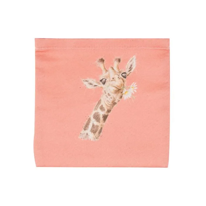 Wrendale Flowers Giraffe Foldable Shopper Bag